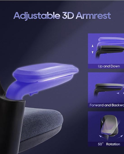 COLAMY 3084 mesh Office Chair, Black & Grey-2 Set - LeafyLoom