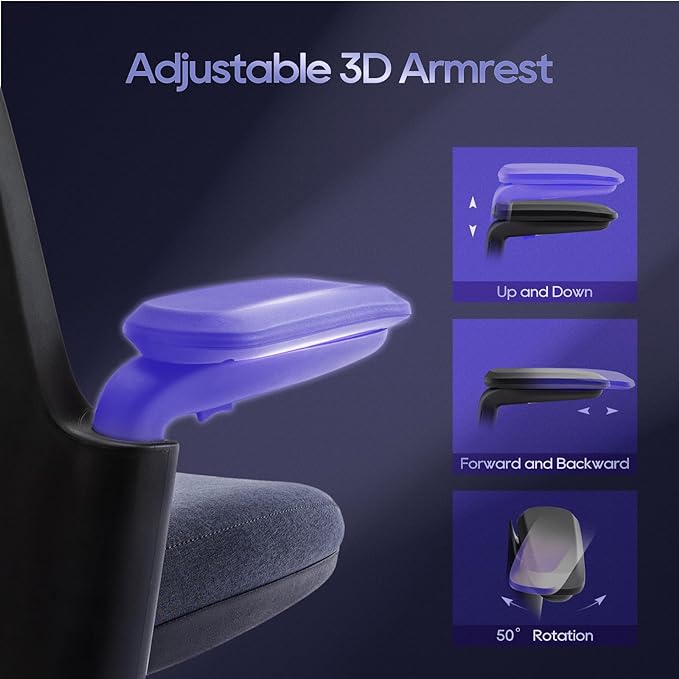 COLAMY 3084 mesh Office Chair, Black & Grey-2 Set - LeafyLoom