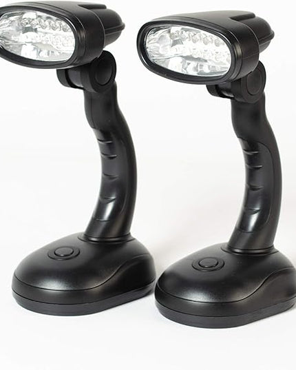 IdeaWorks ZB6173BLK Black S/2 LED Desk Lamps-Matte - LeafyLoom