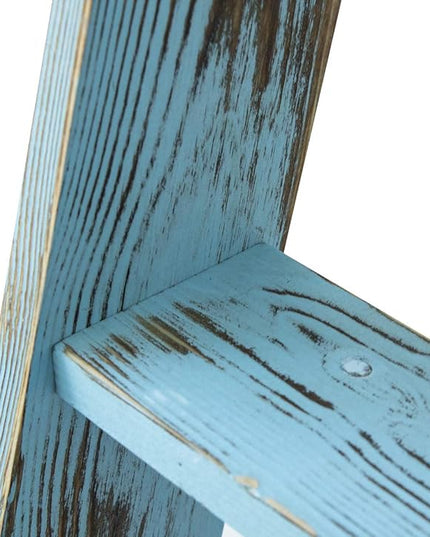 Honest Blanket Ladder for The Living Room, Decorative Wooden Quilt Ladder, 5-Tier Blanket Rack, Farmhouse Decor for Living Room Bedroom Bathroom, Blue - LeafyLoom