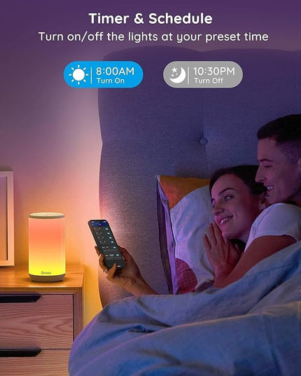 Govee RGBIC Table Lamp, Smart Lamp Work with Alexa, LED Lamp with Music Sync and 43 Scene Modes, Color Changing Lamp for Bedroom Decor, Dimmable Night Light (Corded Electric) Govee