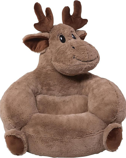 Trend Lab Moose Toddler Chair Plush Character Kids Chair Comfy Furniture Pillow Chair for Boys and Girls, 21 x 19 x 19 inches - LeafyLoom