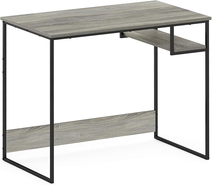 Furinno Moretti Lifestyle Study Desk, 35 Inches, French Oak Grey - LeafyLoom