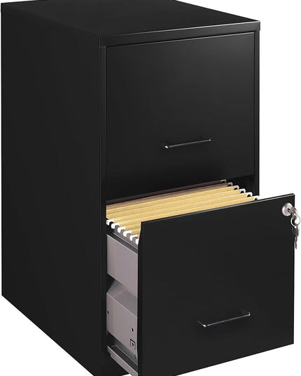 Lorell 14341 18 Deep 2-Drawer File Cabinet, Black - LeafyLoom
