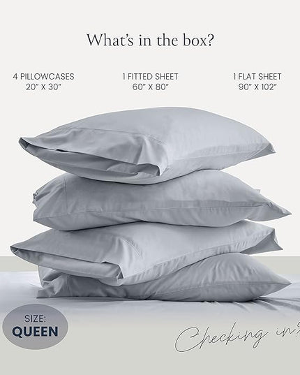 BELADOR Silky Soft Queen Sheet Set - 6 Piece Bed Sheets for Queen Size Bed, Secure-Fit Deep Pocket Sheets with Elastic, Breathable Hotel Sheets & Pillowcase Set, Wrinkle Free Oeko-Tex Sheets - LeafyLoom