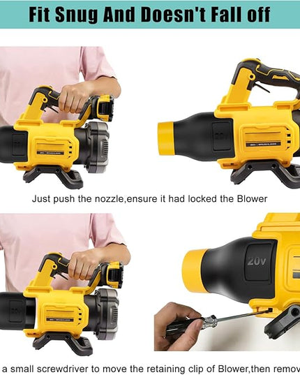 Car Drying Nozzle for Dewalt 20V MAX Leaf Blower(DCBL722B DCBL722P1), Blower Nozzle for Dewalt- Bare Nozzle 1 Pack(DCE100B DCBL720P1 Not Fit) - LeafyLoom