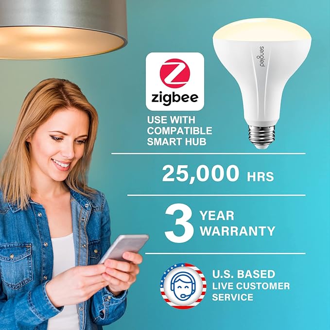 Sengled Smart Bulb, Zigbee Hub Required, Smart Light Bulb Works with Alexa, Google Home, SmartThings, Homekit and Siri, BR30 Dimmable Flood Light Bulb for Cans, Soft White 2700K, 650 LM, 9W, 1 Pack Sengled