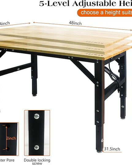NicBex Laik-DW-00032-DX Desks, 48.03" W x 24.01" D x 41.33" H, Oak+Black - LeafyLoom