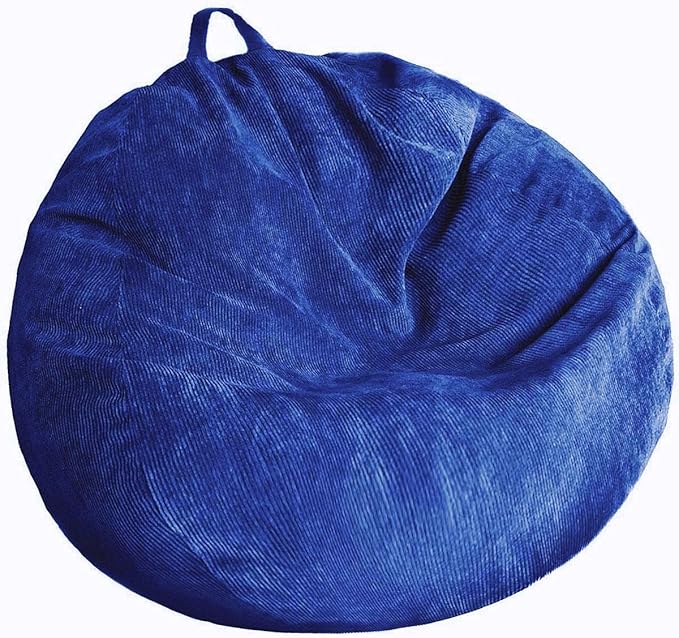 Stuffed Animal Storage Bean Bag Chair Cover (No Filler) Washable Ultra Soft Corduroy Bean Bag Cover for Organizing Plush Toys or Textile, Sack Bean Bag for Adults, Teens - LeafyLoom