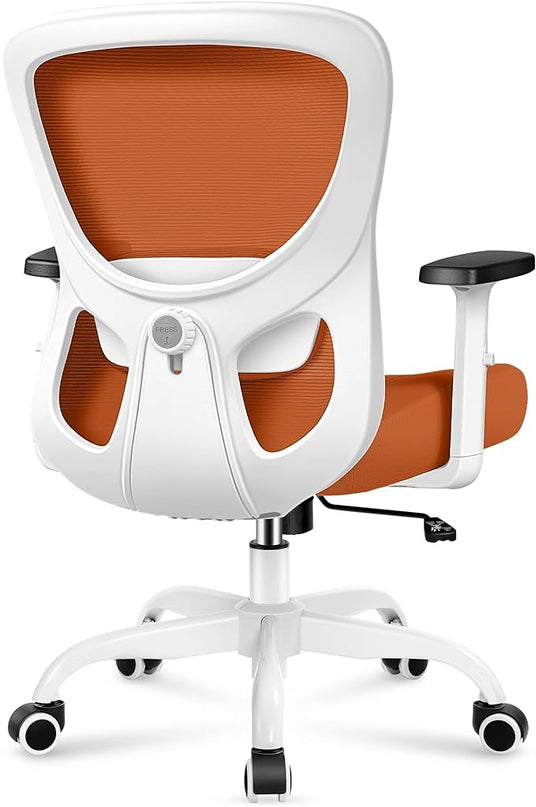 Office Chair Ergonomic Desk Chair with Adjustable Lumbar Support, Swivel Comfy Computer Chair Heavy Duty Executive Chair for Home Office - LeafyLoom