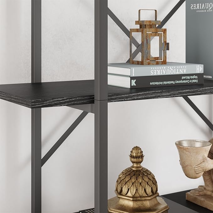 GAOMON 5 Tier Bookshelf, 67.9” Book Shelves for Living Room, Large Bookcase with 5 Open BookShelves, Display Shelves for Home Office, Study Room, Living Room, Bed Room-Black - LeafyLoom
