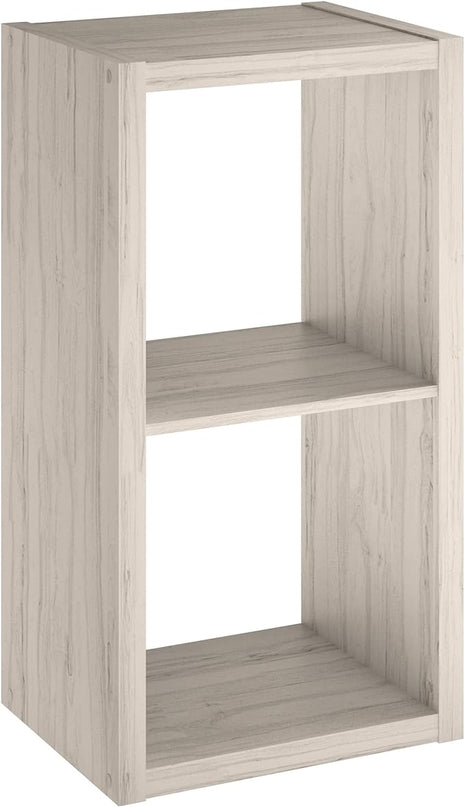 ClosetMaid 4536 Decorative Open Back 2-Cube Storage Organizer, Bleached Walnut - LeafyLoom