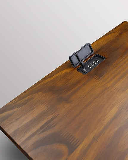 Casual Home Night Owl Nightstand with USB Ports-Warm Brown - LeafyLoom