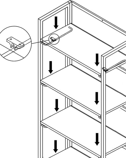 No-Assembly Folding Bookshelf Storage Shelves 4 Tiers Vintage Multifunctional Plant Flower Stand Storage Rack Shelves Bookcase for Home Office(All White) - LeafyLoom