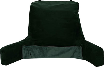 Husband Pillow XXL Cover Aspen Edition Ramona Green, Reversible Microfiber to Microsuede, Side & Back Pockets - Handle for Easy Transport - Super Cozy Bed Rest Pillow Cover with Arms - Easy Care - LeafyLoom