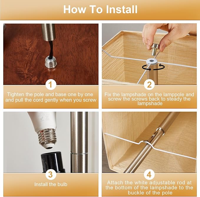 65“ Floor Lamp for Living Room, RGB Color Changing-2700K-6000K Led Floor Lamp Standing Lamp Corner Floor Lamp with Remote Control Modern Floor Lamp for Bedroom, Office Beige(Bulbs Included) - LeafyLoom