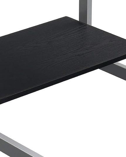 Techni Mobili Compact Computer Cart with Storage, Espresso - LeafyLoom