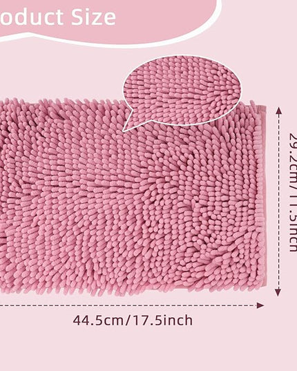Locker Rug school girl rugs Carpet Chenille 100% Microfiber Locker Carpet with Non Skid Backing Locker Decorations (Pink, 11.5X17.5) - LeafyLoom