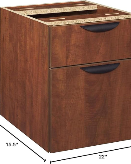 Regency Pedestal Legacy Box File, 15.5" x 22", Cherry - LeafyLoom
