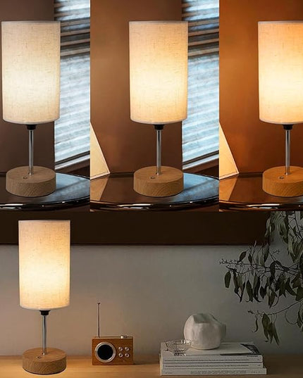 Cordless Lamps Table Lamp Small Light Bedroom Office Desk Battery Operated Rechargeable Dimmable Touch 5000mah Led Portable Outdoor Memory Night Patio Dining Wireless Restaurants Home (Linen) - LeafyLoom