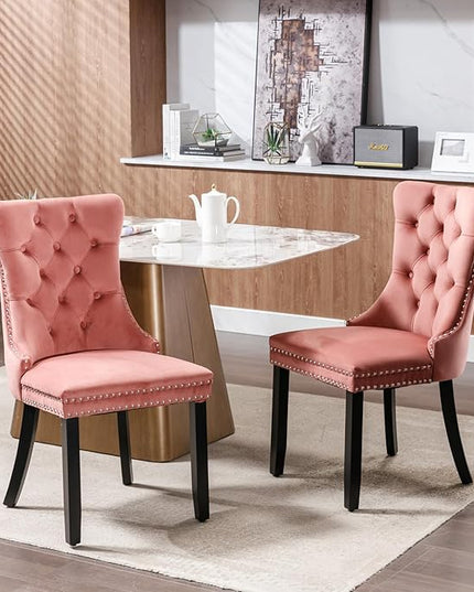 NicBex Haerin-SD-00100-LWJ Dining Chairs, 25.5"x19.7"x37.4", Pink - LeafyLoom
