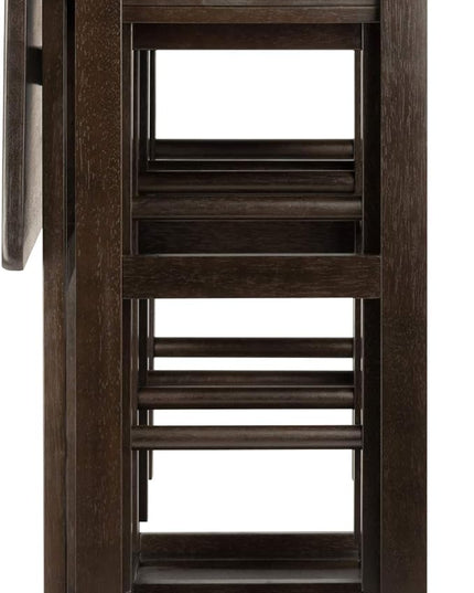 Winsome Suzanne 3-PC Set Space Saver Kitchen, Coffee Finish, 29.61x29.13x32.76 - LeafyLoom