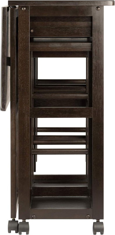 Winsome Suzanne 3-PC Set Space Saver Kitchen, Coffee Finish, 29.61x29.13x32.76 - LeafyLoom