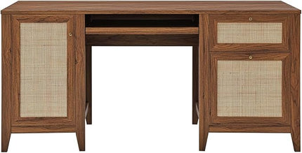 Modway Soma Desk, Walnut - LeafyLoom