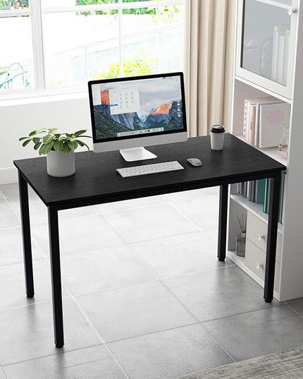SDHYL 47 inches Contemporary Computer Desk Spacious Workstation Sturdy Writing Desk Meeting Desk, S7-GCP2AC3-120BK-N - LeafyLoom