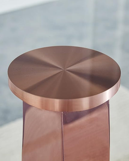 Modern Glass Table with Rectangular Tempered Tabletop,Dinner Desk Set for 4-8 People W, Home,Kitchen,Dining Room,Office,Rose Gold+Clear Finish, 63" U-Shape Pedestal Base - LeafyLoom