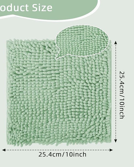 Locker Rug school girl rugs Carpet Chenille 100% Microfiber Locker Carpet with Non Skid Backing Locker Decorations (Green, 10X10) - LeafyLoom