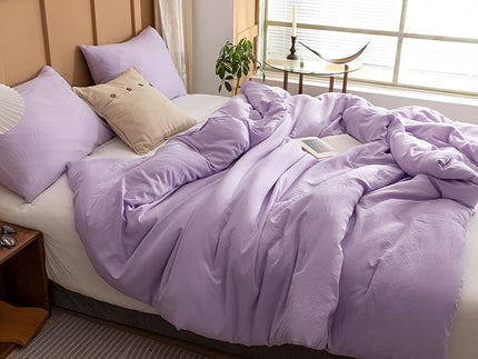 ROSGONIA California King Comforter Set Lavender, 3pcs (1 Boho Purple Cal King Comforter & 2 Pillowcases), All Season Bedding Bedspread Blanket Quilts - LeafyLoom