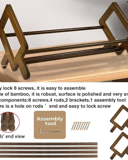 Bookshelf for Desk,Mini Bookshelf,Desktop shelf,Small Bookcase, Book Organizer and Storage Rack for Living Room, Bedroom, Home Office,Kids Room,Desk Shelves - LeafyLoom