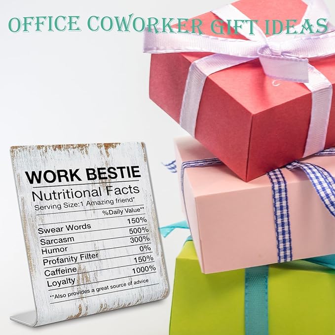 Work Bestie Gifts Funny Coworker Leaving Gifts Sarcastic Farewell Gifts for Coworkers Going Away Gift for Coworker Woman Good Luck Gifts for Coworkers Leaving Colleague Farewell Signs Gift LD6 - LeafyLoom