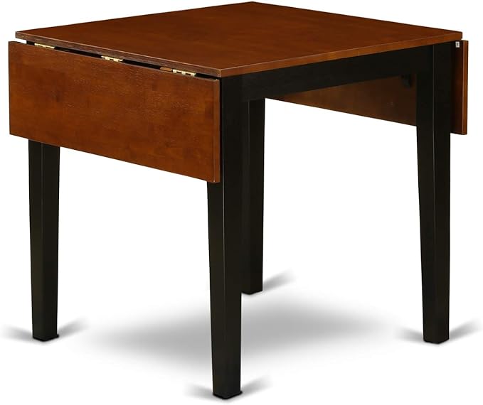 East West Furniture NDNI5-BCH-W Norden 5 Piece Set for 4 Includes a Rectangle Table with Dropleaf and 4 Kitchen Dining Chairs, 30x48 Inch - LeafyLoom