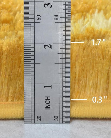 Large Area Rugs for Living Room, Super Soft Fluffy Modern Bedroom Rug, Tie-Dyed Orange Yellow Indoor Shag Fuzzy Carpets for Girls Kids Nursery Room Home Decor (A-Orange, 4x6 Feet) - LeafyLoom