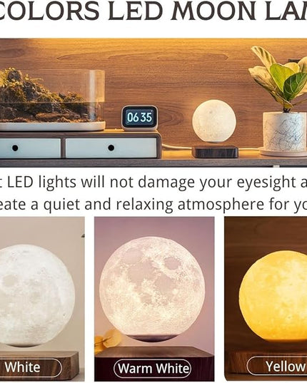 Levitating Moon Lamp, Floating Moon Lamp Magnetic Levitation Moon Light Gifts for girls, boys, Children and teenagers - LeafyLoom