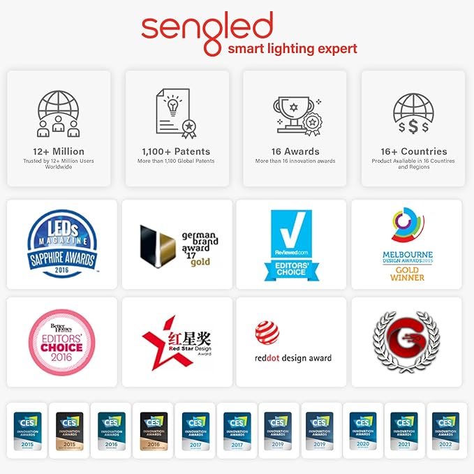 Sengled Smart Edison Bulbs, S1 Auto Pairing with Alexa Devices, Vintage Smart Light Bulbs That Work with Alexa, Bluetooth Mesh Smart Home Lighting, ST19 Led Bulb 60 Watt Equivalent, 2000K E26, 4-Pack Sengled