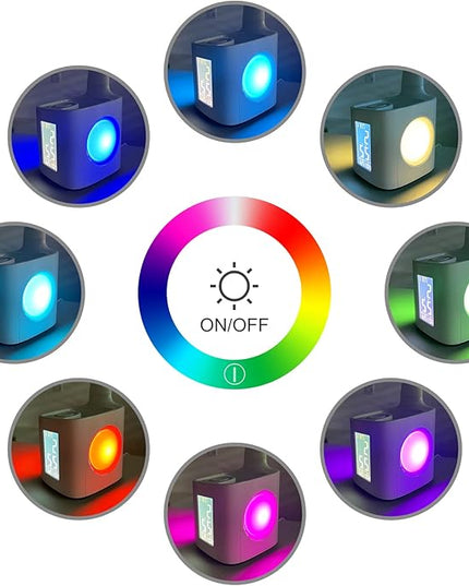wanjiaone LED Desk Lamp with Clock,Color Changing Nightlight,Study Lamp with Pen Holder,Desk Light with USB Charger,Table Light for Home,Office,Bedroom,Gift for Kids,Students,Women,White - LeafyLoom