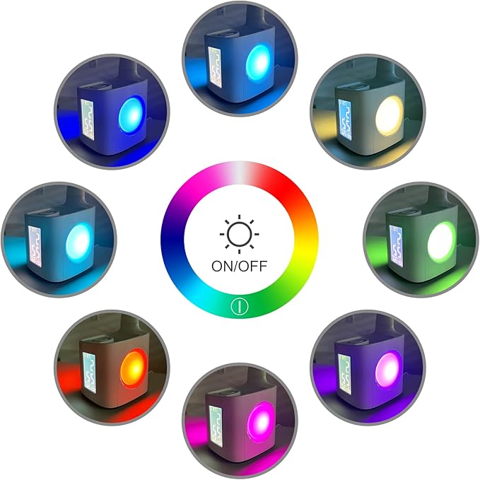 wanjiaone LED Desk Lamp with Clock,Color Changing Nightlight,Study Lamp with Pen Holder,Desk Light with USB Charger,Table Light for Home,Office,Bedroom,Gift for Kids,Students,Women,White - LeafyLoom