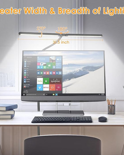 LED Floor Lamp - Foldable Dual Head Design, 24W Ultra Bright Adjustable 3000-5500K Color & 5 Step Brightness, Eye-friendly Anti-glare Reading Lamp with Remote, Standing Lamp for Office Study Drafting - LeafyLoom
