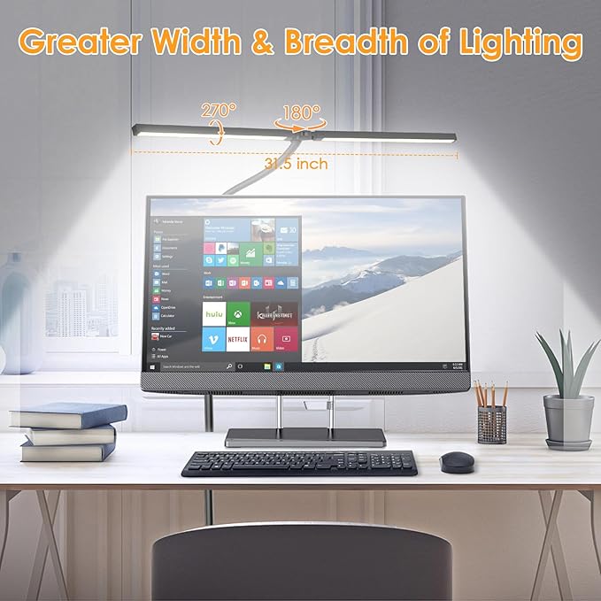 LED Floor Lamp - Foldable Dual Head Design, 24W Ultra Bright Adjustable 3000-5500K Color & 5 Step Brightness, Eye-friendly Anti-glare Reading Lamp with Remote, Standing Lamp for Office Study Drafting - LeafyLoom
