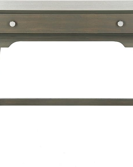 Safavieh Home Office Isadora Mid-Century Modern Ash Grey 1-drawer Desk - LeafyLoom