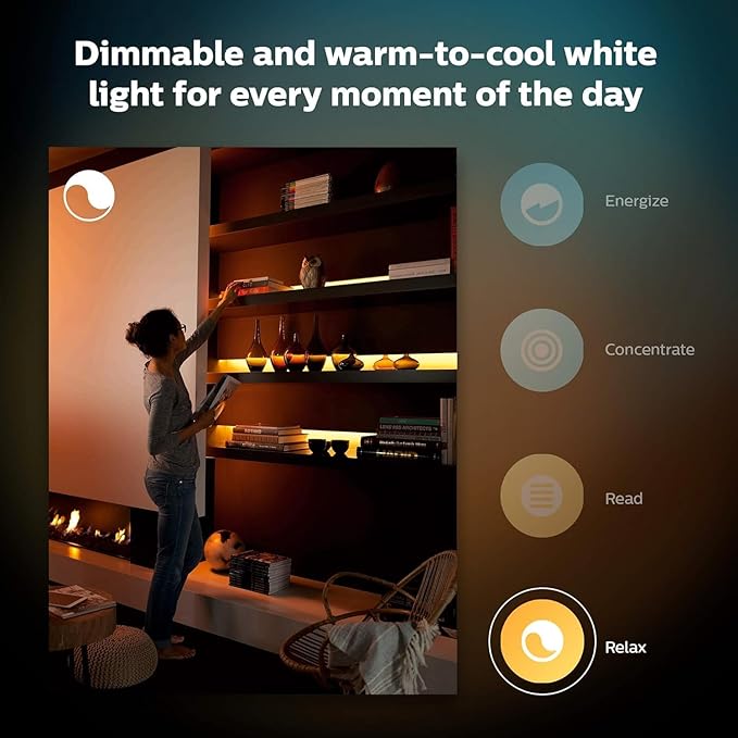Philips Hue Indoor 6-Foot Smart LED Light Strip Plus Base Kits with Plugs - Color-Changing Single-Color Effect - 2 Pack - Control with Hue App - Works with Alexa, Google Assistant and Apple HomeKit PhilipsHue