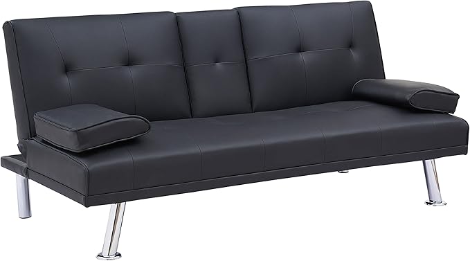 NicBex Rose-SF-00541-DX Sofas, 67" W x 31" D x 33" H, Black - LeafyLoom