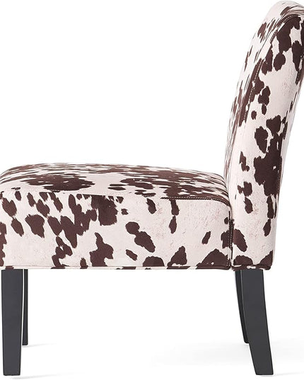 Christopher Knight Home Kassi Fabric Accent Chairs, 2-Pcs Set, Milk Cow - LeafyLoom