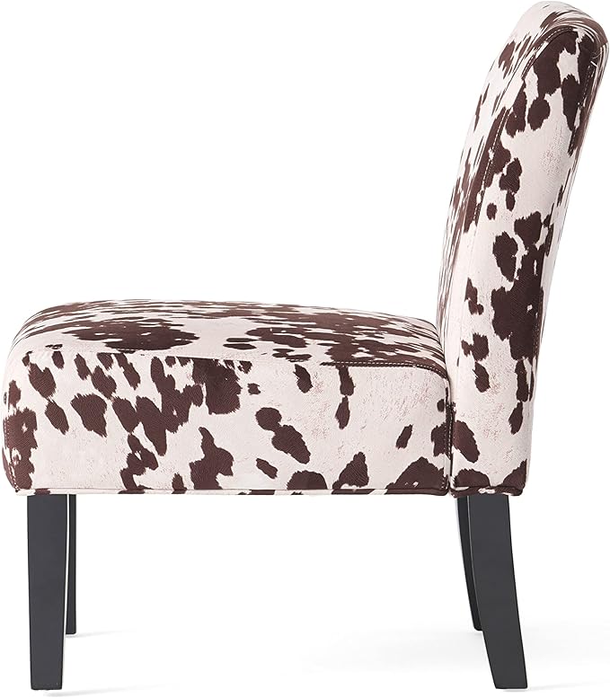 Christopher Knight Home Kassi Fabric Accent Chairs, 2-Pcs Set, Milk Cow - LeafyLoom