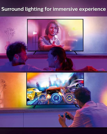Philips Hue Play Gradient 55" Smart TV Light Strip - Flowing Multicolor LED Color-Changing TV BackLight - Sync with TV, Music, and Gaming - Requires Bridge and Sync Box - Control with App or Voice PhilipsHue