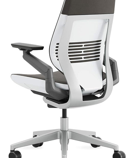 Steelcase Gesture Office Chair - Ergonomic Work Chair with Wheels for Carpet - Comfortable Office Chair - Intuitive-to-Adjust Chairs for Desk - 360-Degree Arms - Graphite Gray Fabric - LeafyLoom