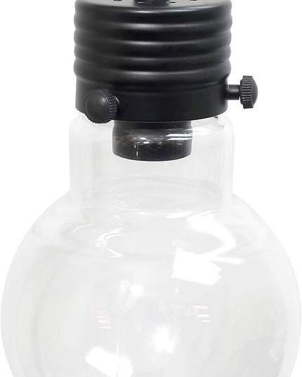 Elegant Designs LF1027-BLK Hanging Lightbulb Floor Lamp, 12.75" L x 10" W x 60" H - LeafyLoom
